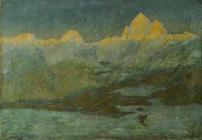 Ivan Grohar Triglavsko pogorje Sweden oil painting art